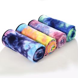 microfiber ecofriendly yoga nonslip towel foldable mat tiedye sports towels fashionable portable suitable for travel and home