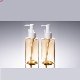 30pcs/lot 120ml empty orange Pump Polish Dispenser bottle 120cc Latex discharge makeup oil with pumpgood qty