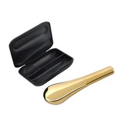 Spoon Smoking Pipe&cases Kit Portable Creative Herb Tobacco Cigarette Ignescent Metal Pipe