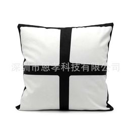 7 Designs Christmas Sublimation Blank Pillow Case Throw Cushion Cover Decor Thermal Heat Printing Pillowcases DIY Wedding Birthday Party Ornament Gift H72LA6Y