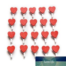 20pcs Cute Kawaii Love Hearts Wood Clips Clothes Photo Paper Peg Pin Clothespin Craft Clips Party Decoration Factory price expert design Quality Latest Style