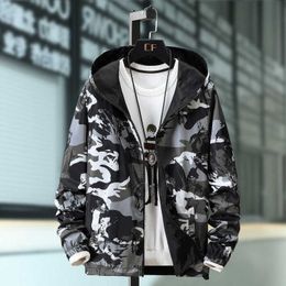 Plus Size 7XL Man Autumn Both Sides Camouflage Clothes Jacket Men Fashion Print Coat Outwear Male Windbreaker Streetwear ,GA459 X0621