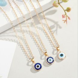 Blue Eye Pendant Alloy necklace Jewelry accessory Chain necklaces kids Birthday gift