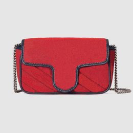 Luxurys Designers Bags High Quality Womens Marmont Multicolor Canvas shoulder bag Handbags Crossbody Messenger Purse Wallet