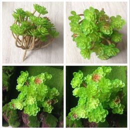 Decorative Flowers & Wreaths NuoNuoWell 3x Mini Green Succulent Plants Artificial Faux Imitation Plant