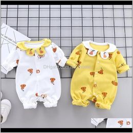 Rompers Jumpsuitsrompers Clothing Baby Kids Maternity Drop Delivery 2021 Born Cotton Spring For 1St Baby Girls Birthday Clothes Childish Over