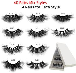 2021 5D 25mm Wholesale 10 styles 3d lashes Mink Eyelashes Natural long Dramatic Eyelash Makeup In Bulk