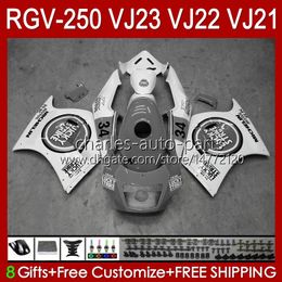 Body Kit For SUZUKI RGVT RGV 250 CC RGV250 SAPC VJ23 Cowling RGV-250CC RVG250 250CC 97 98 Bodywork 107HC.161 RGVT-250 VJ 23 RGV-250 grey lucky Panel 1997 1998 Fairings