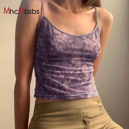 Women's Sexy Cute Camisole Spaghetti Strap Vest Top Print Short Tank Crop Tops Summer Club Party Streetwear 210517