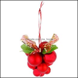 Decorative Flowers & Wreaths Festive Party Supplies Home Garden 1 Pc Creative Plastic Grape Hanging Decoration Store Decor Drop Delivery 202