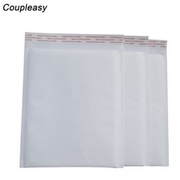 100pcs Wholesale White Bubble Envelope Waterproof Bubble Film Bag Kraft Paper Envelope Padded Mailers Shipping Courier Bag 6size