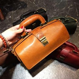 Дизайнерские сумки кожаные докторская сумка первого слоя кожаная овощная загорелая ретро сумка женская сумка кожаная рот золотой баглук