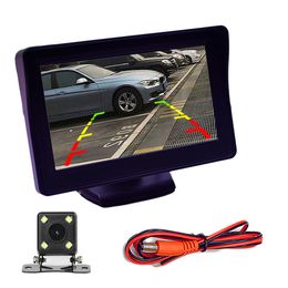Monitor per auto Schermo da 4,3 pollici con retromarcia Telecamera di parcheggio retromarcia Display LCD TFT HD Digital Color 4,3 "PAL / NTSC