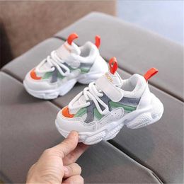 hot girls Breathable mesh sneakers boys Light-soled breathable casual shoes Soft-soled non-slip running shoes Baby toddler shoes X0703