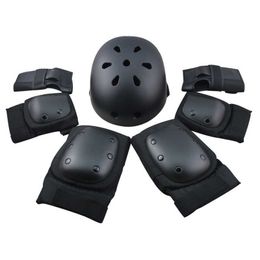 6 pieces Pads Elbow Wrist Knee Pad for Outdoor Sports Protective Kit Inline Speed Skating Racing Cycling Skateboard S M L XL400g Q0913