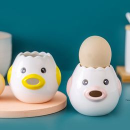 Cute Chicken Ceramic Egg White Separator Creative Egg Yolk Protein Dividers Filter Baking Tools Kitchen Accessories RRD12543