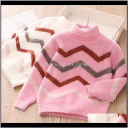 Pullover Sweaters Clothing Baby Maternity Drop Delivery 2021 Casual Autumn Winter Warm 3 4 5 6 7 8 9 10 11 12 Years Teenage High Neck Knitted