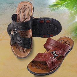 Men's Sandals Summer Leisure Outdoor Beach Shoes Non-slip Wear Slippers Waterproof Flip Flops Soft Slides Men Casual Sandalia