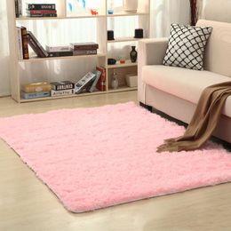 Carpets 45 Solid Rugs Pink Puple Carpet Thicker Bathroom Non-slip Mat Area Rug For Living Room Soft Child Bedroom Vloerkleed