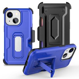 Hybrid Armor Belt-Clip Holster Cell Phone Cases For Samsung A22 A02S A12 A52 S21 FE Credit Card Slot 3in1 Magnetic Metal Kickstand Shockproof Protective Cover D1