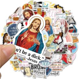 50Pcs Jesus Christian Inspirational Words Vinyl Sticker Waterproof Stickers for Bottle Laptop Planner Scrapbook Phone Mac Wardrobe Wall Case Organiser Decal