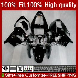 Injection Mould Fairings For KAWASAKI NINJA ZX 9R 900 CC ZX9 9 R 98-03 Bodywork Kit 25No.0 ZX900 ZX9R 00 01 02 03 ZX-9R ZX-900 900CC 2000 2001 2002 2003 OEM Bodys Glossy Black