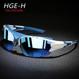 HGE-H Polarised Sports Sunglasses for Men Driving Travel Fashion Ultra light Half Frame UV400 Goggles N52