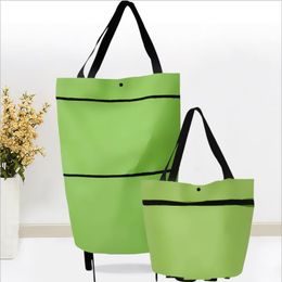 Storage Bags Foldable Shopping Trolley Tote Bag Oxford Cloth Folding Large Capacity 8 Styles Reusable Handbags