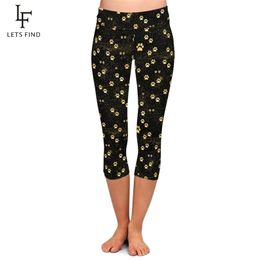 Women Leggings Elastic Legging Dog Paw Printed Pants High Waist Plus Size Mid-Calf 3/4 Stretch Casual Fou Summer 210925