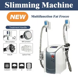 Cryolipolysis Fat Freezing Machine Body Slimming Cavitation Rf Weight Reduction Lipo Laser 2 Cryo Heads Can Work At The Same Time