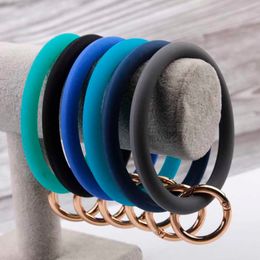 Silicone Key Ring Bracelet Bangle Chain Silicon Band Jewellery Wrist o Q0719