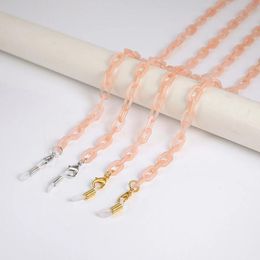 Eyeglasses Chain for Children Pink Acrylic Sunglasses Chain Face Lanyard for Girl Hanging Neck Glasses Strap