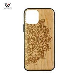 Multi-style Mandala Flower Dreamcatcher Phone Cases 2021 Fashion Natural Wood Laser Engraved Back Cover Case For iPhone 6 7 8 Plus 11 12 Pro Max