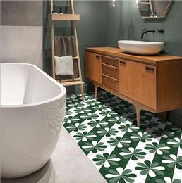 Retro green tiles 200mm kitchen bathroom wall vitrolite living room balcony garden bed and Breakfast non slip floor background ship-and-galley tile