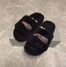 Klassische Damen Casual Hausschuhe Maomao Sandalen Mode Wolle Sandale Frauen Gute Qualität Warme Slipper Berühmte Damen Winter Designer Echtpelz Schuhe B90622