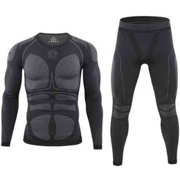 Tactical Thermal Underwear Sets Winter Function Breathable Training Cycling Thermo Fitness Muscle Seamless Long Johns