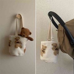 Design Lovely Cartoon Bear Kids All Accessories Korean Brand Style Children Boys Girls Bag 210619