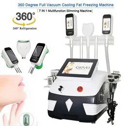 Hot 5 In 1 Cryolipolysis With 3 Cryo Handles40KRfRf 6 Pads Lase Cavitation 360 Double Chin Fat Freeze Slimming Machine#004