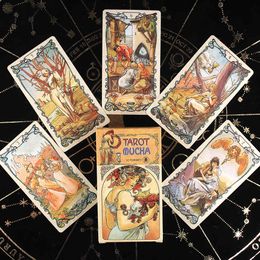 Mucha s Deck Toy Tarot Card Game Board Guidance Divination for beginners with guidebook