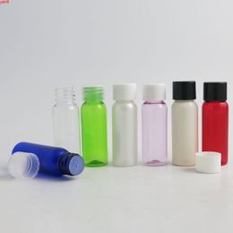 100 x 20ml Small Empty PET Plastic Cream Bottle with White Black Clear Cap Insert Set 2/3oz 20cc Cosmetic Containers