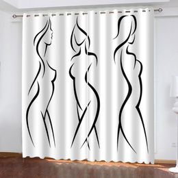 High Quality Custom 3d Curtain Fabric Luxury Blackout Window Curtains For Living Room Bedroom Art & Drapes