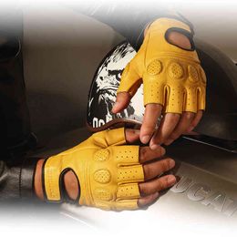 Sheepskin Motorcycle waterproof breathable scooter chopper riding Anti-fall leather moto gloves For Harley