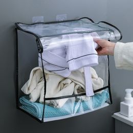 Hanging underwear storage bag wall-mounted clothes behind the bathroom waterproof bags door bath towels basket 4 colors