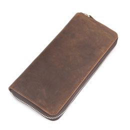 Wallets Long Wallet Man Cowhide Genuine Leather Mobile Phone Men High Quality Coin Purse