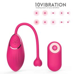 Eggs Jumping Egg Wireless Remote Contro Vibrator Invisible Wear 10 Frequency USB Rechargeable Massager Female Erotic Sex Toys 1124