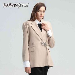 Vintage Black Blazer For Women Notched Long Sleeve Sashes Solid Casual Blazers Female Fall Fashion Style 210524