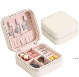 NEWJewelry Box Portable Travel Storage Boxes Organiser PU Leather Display Storage-Case for Necklace Earrings Ring-Jewelry Holder-Box ZZA1101