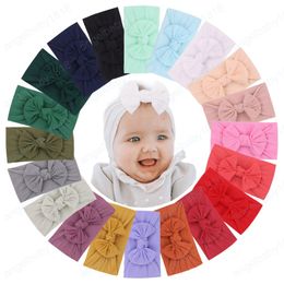 16*8.5 CM Toddler Soft Comfortable Elastic Wide Headband Solid Colour Bowknot Infant Hairband Baby Hair Accessories Birthday Gift
