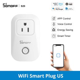 -SONOFF S20 US / UK / DE / CN WiFi POWER POWER POWER APP Wireless App Light Plug Outlet Timer Switch Voice Telecomando per Smart Home Lavoro con Alexa