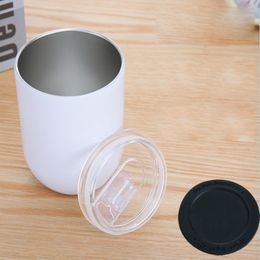300ml Sublimation Egg-shaped Coffee Mug stainless steel Tumbler Cup Cute Vacuum Flask Water Bottle